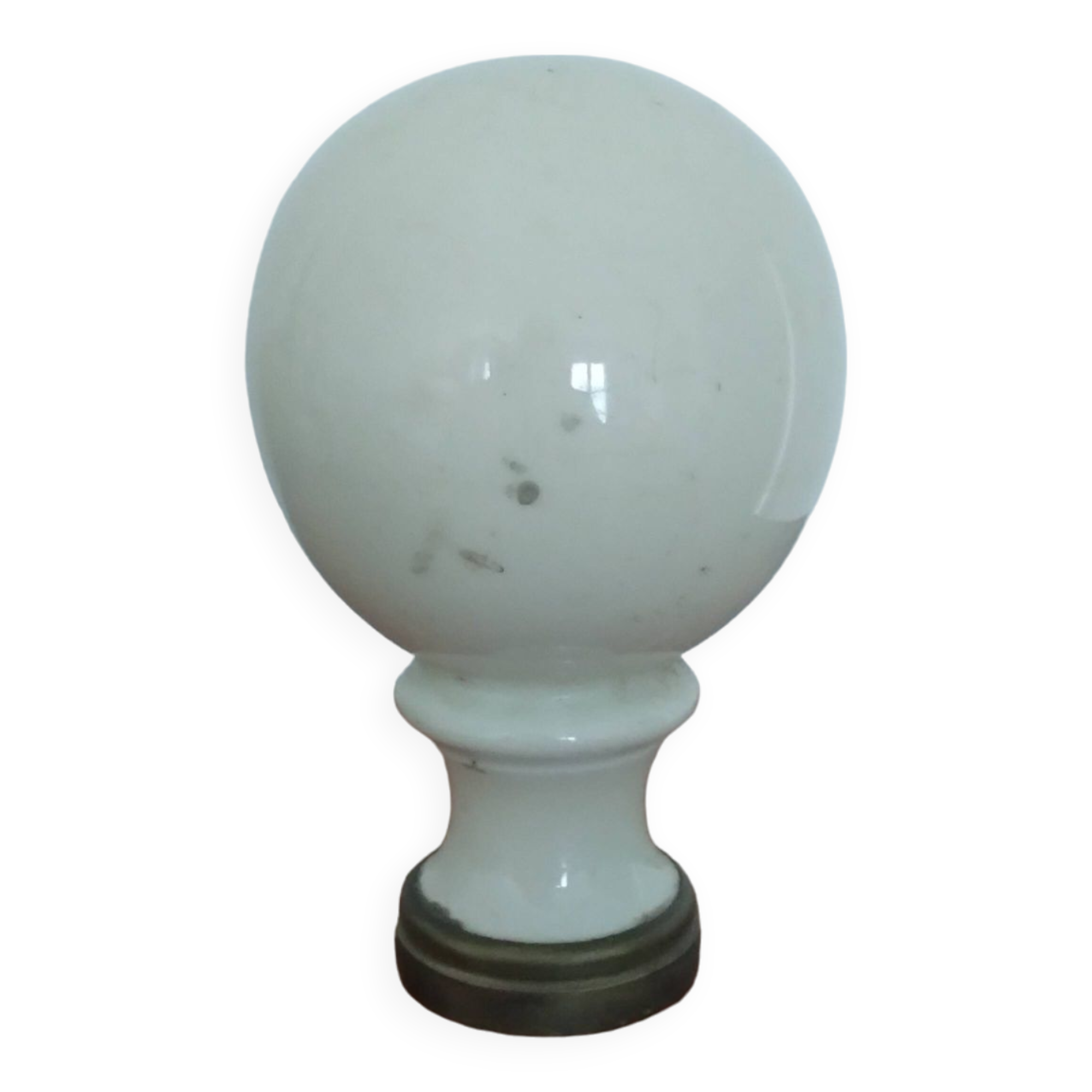 Napoleon III style porcelain and bronze staircase ball