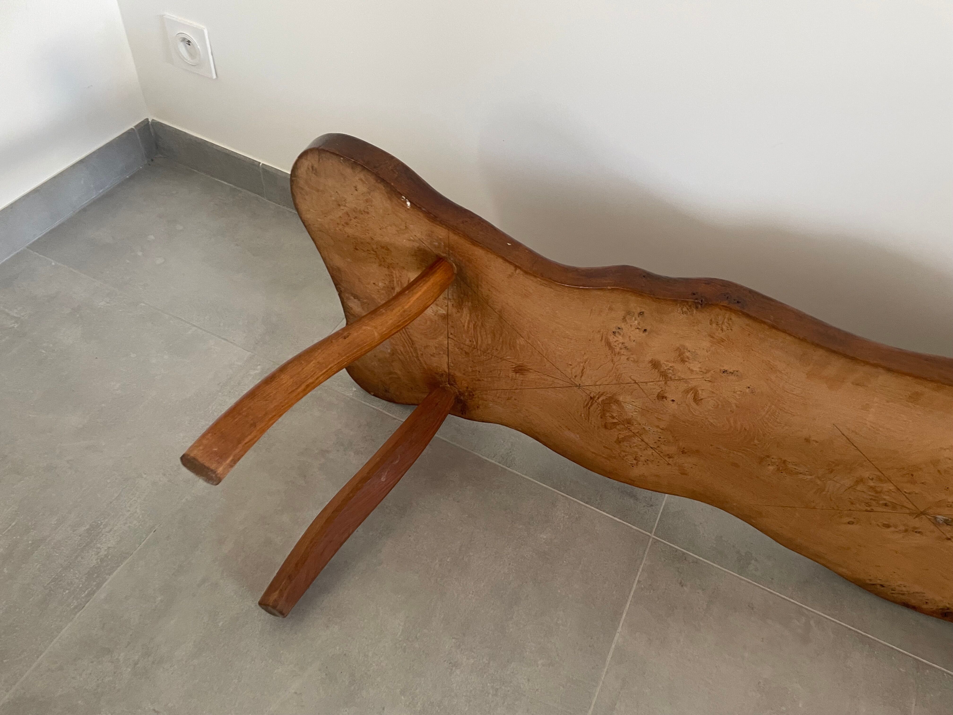 1950 modernist brutalist coffee table form-libre - reconstruction