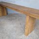 Solid wood bench patinated 160cm