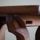 Brutalist oak desk from the mid-century, made in France in the 1950s.