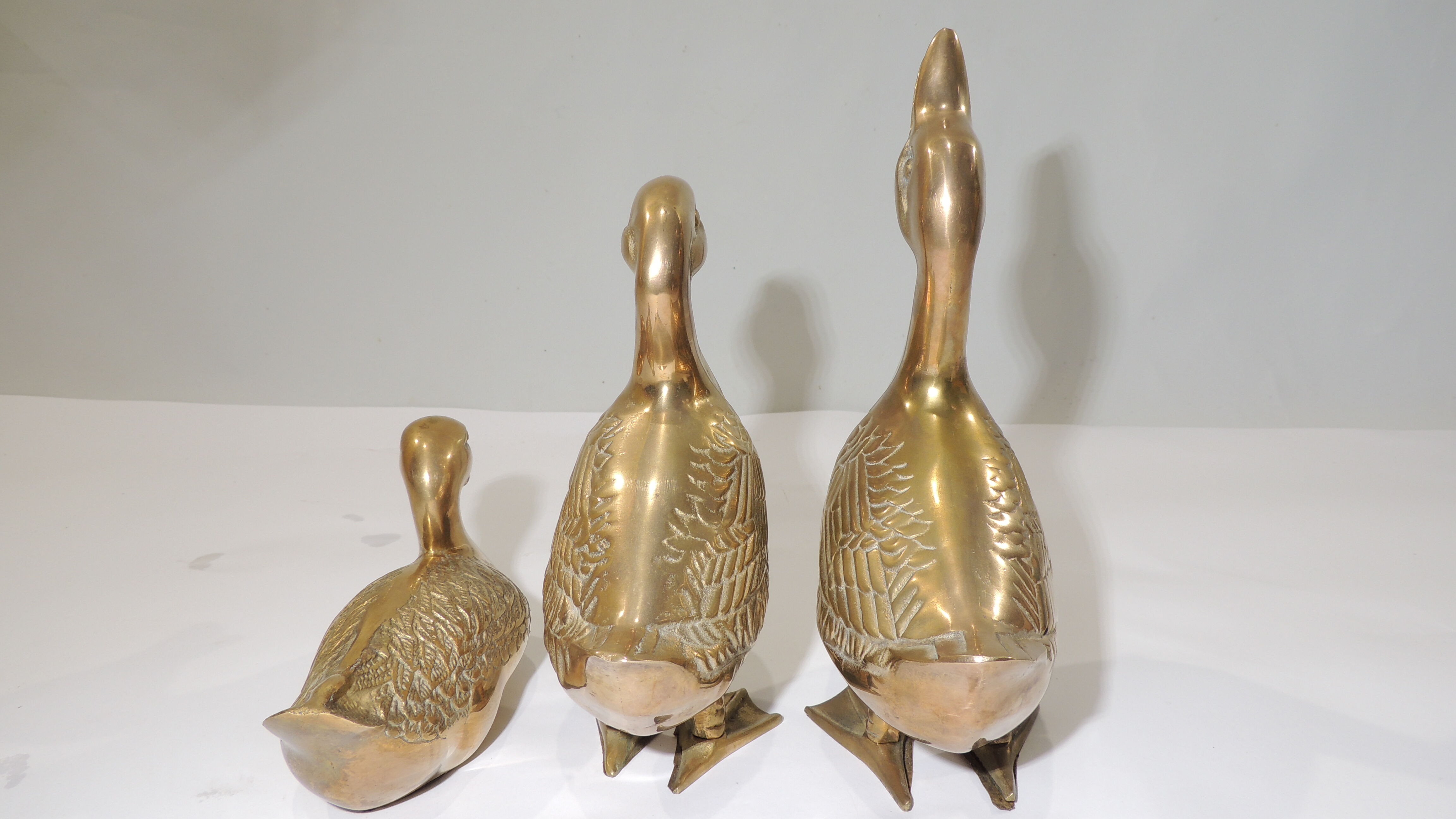 Brass/vintage duck set