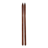 Paire de skis anciens en bois pour déco vintage - 196 cm