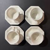 4 johnson brothers coffee cups and 4 saucers