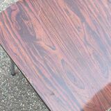 1 chaise formica marron veiné