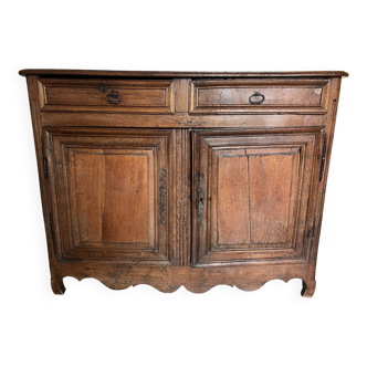 Buffet 2 portes 2 tiroirs, campagnard, style Louis XV