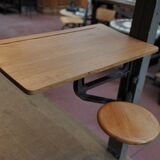 Fonte odesk and seamstress wall solid oak with removable seat 1930