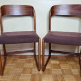 Pair of Baumann chairs model "sled" 1960