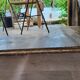 Restored antique gilded mirror – large format