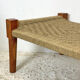 Charpoy Indian bench in braided rope