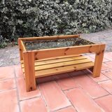 Solid pine coffee table dlg regain 70s vintage