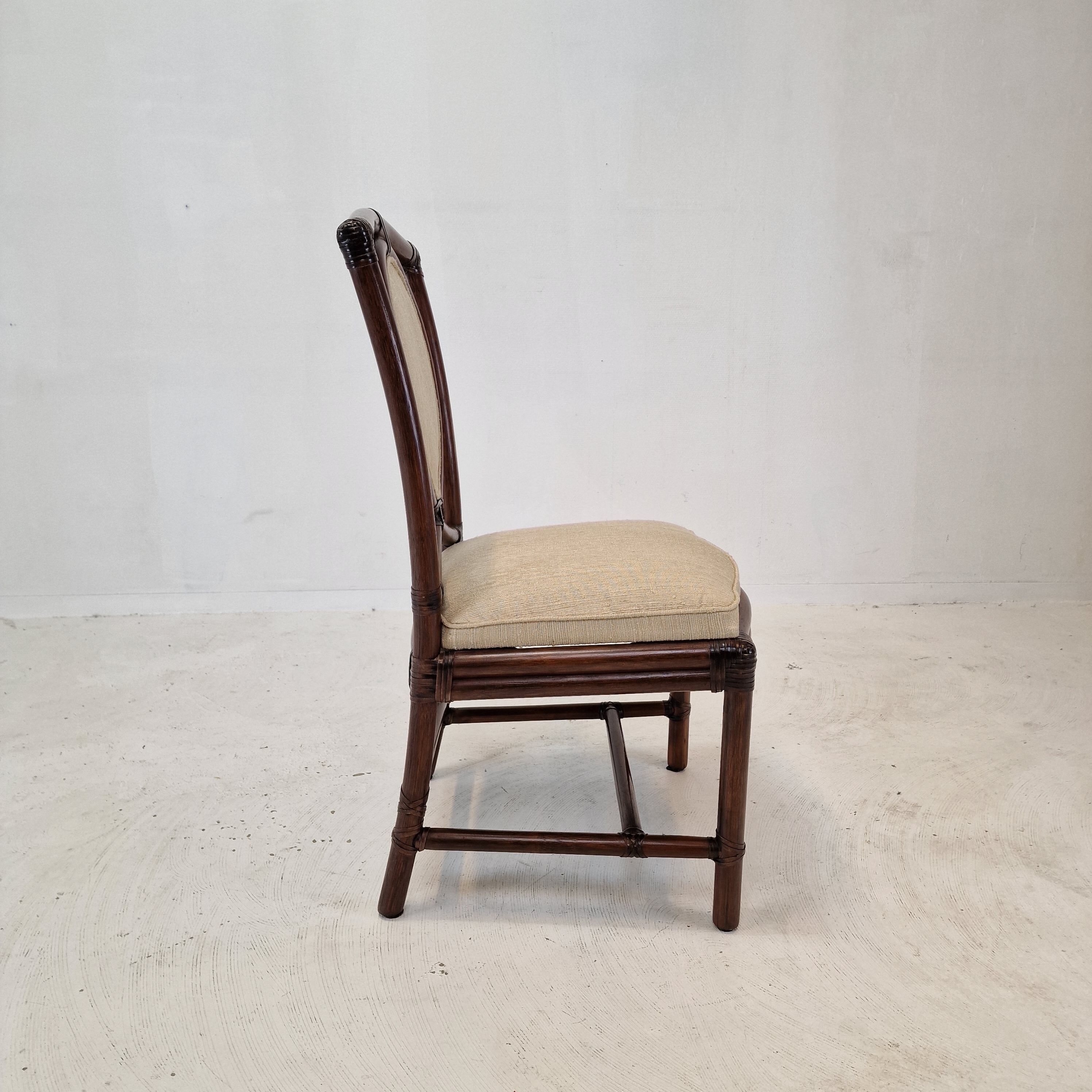 Set of 6 Bamboo Dining Chairs from Gasparucci Italo, 1970s