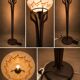 Metal-glass column floor lamp