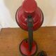 Antique style desk lamp aluminor red metal + black plastic vintage