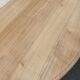 Table à manger ronde pied central extensible décapée en bois massif 3 rallo