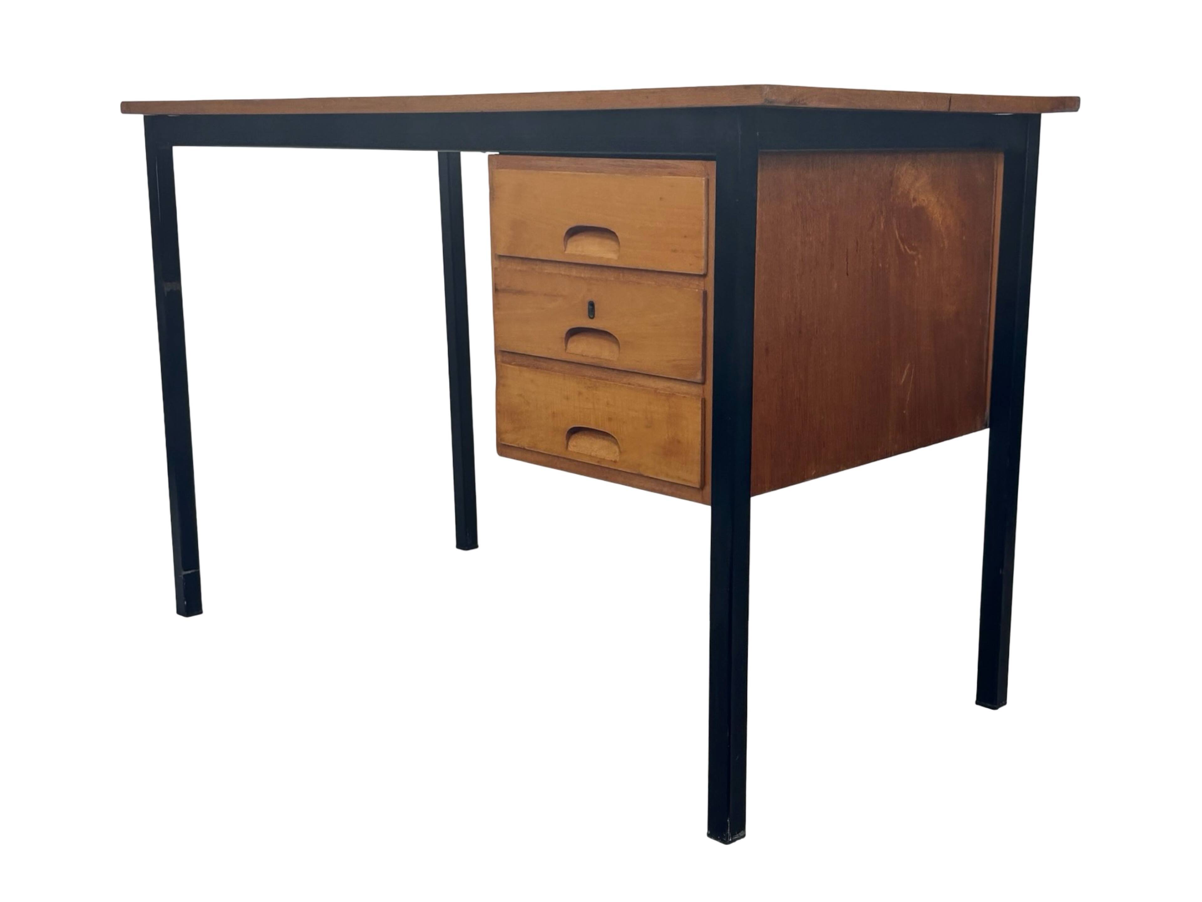 Vintage Desk 1960s Design Workspace with drawers