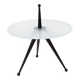 Tripod Beech and Glass Side Table, Italy, 1980s