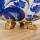 Vintage bonbonniere H. Bequet blue birds hand-painted