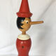 PINOCCHIO WOODEN ARTICULATED COAT RED AND GREEN HANDMADE VINTAGE