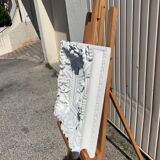 Baroque style mirror - white