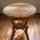 Stool - side table - in wicker