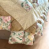 Quilted patchwork bed cover