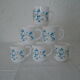 Set de 6 mugs fleurs bleues veronica Arcopal France gj