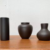 Minimalist German ceramic vases from the mid-century, Wormser Terra-Sigillata, 1960s, set of 3.
