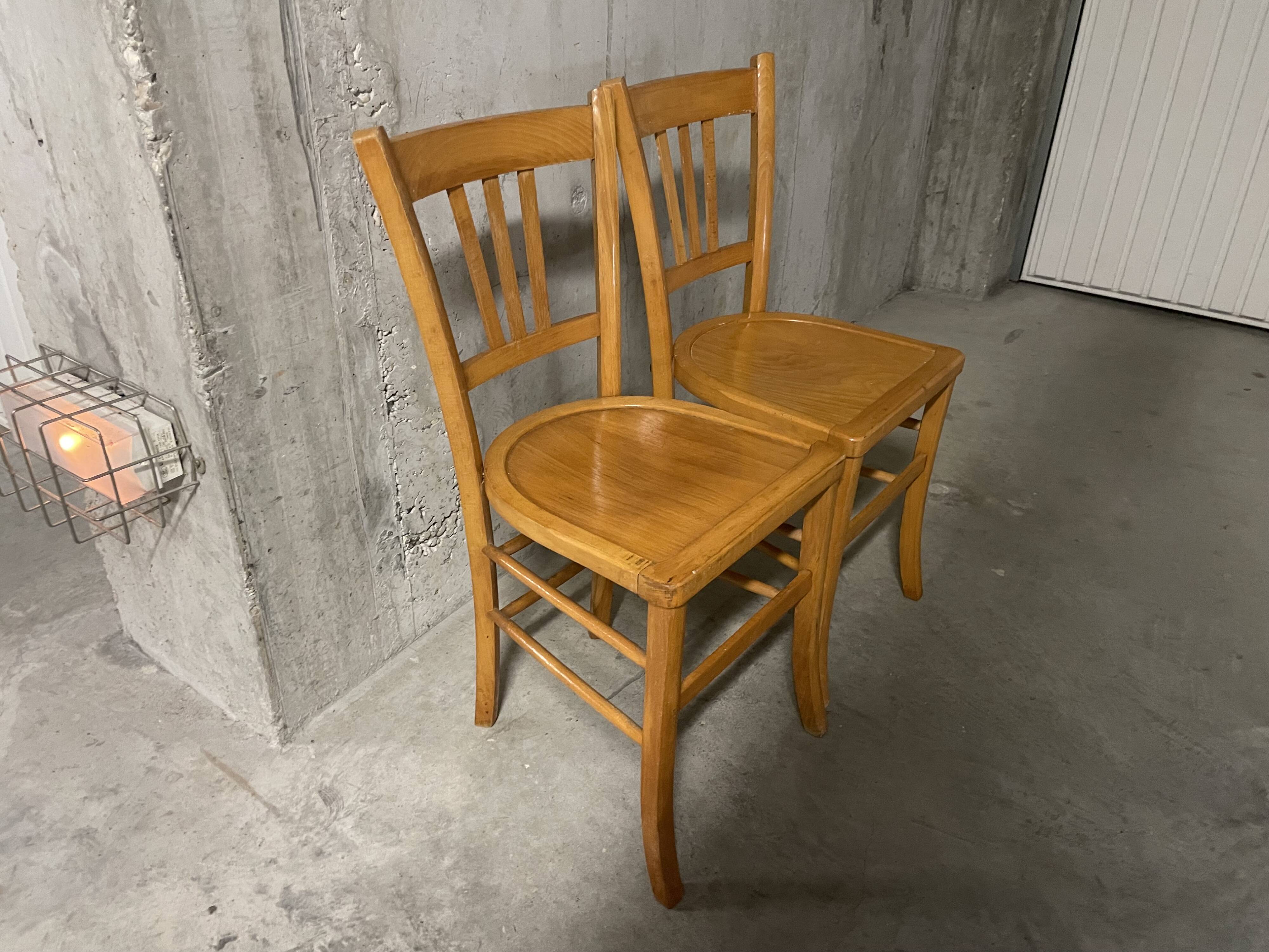 Pair of 1960s bistro chairs