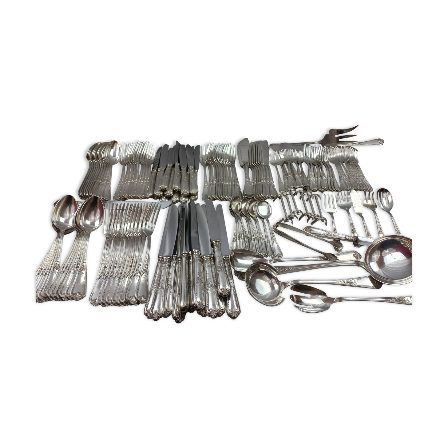 LOT 6 CUILLÈRES ERCUIS Métal Argenté Ménagère Ancienne Art de Table EUR 19,99 - FR
