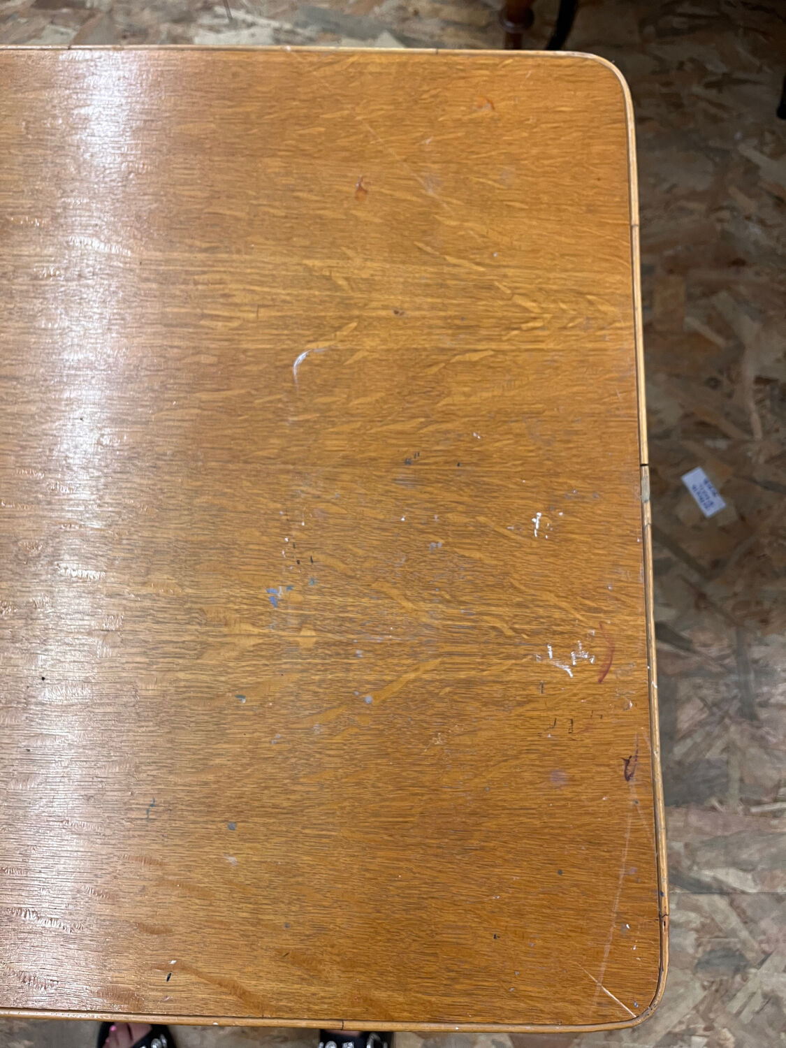 Rattan and oak desk 1950
