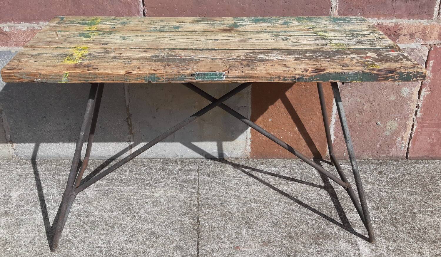 Folding workshop table