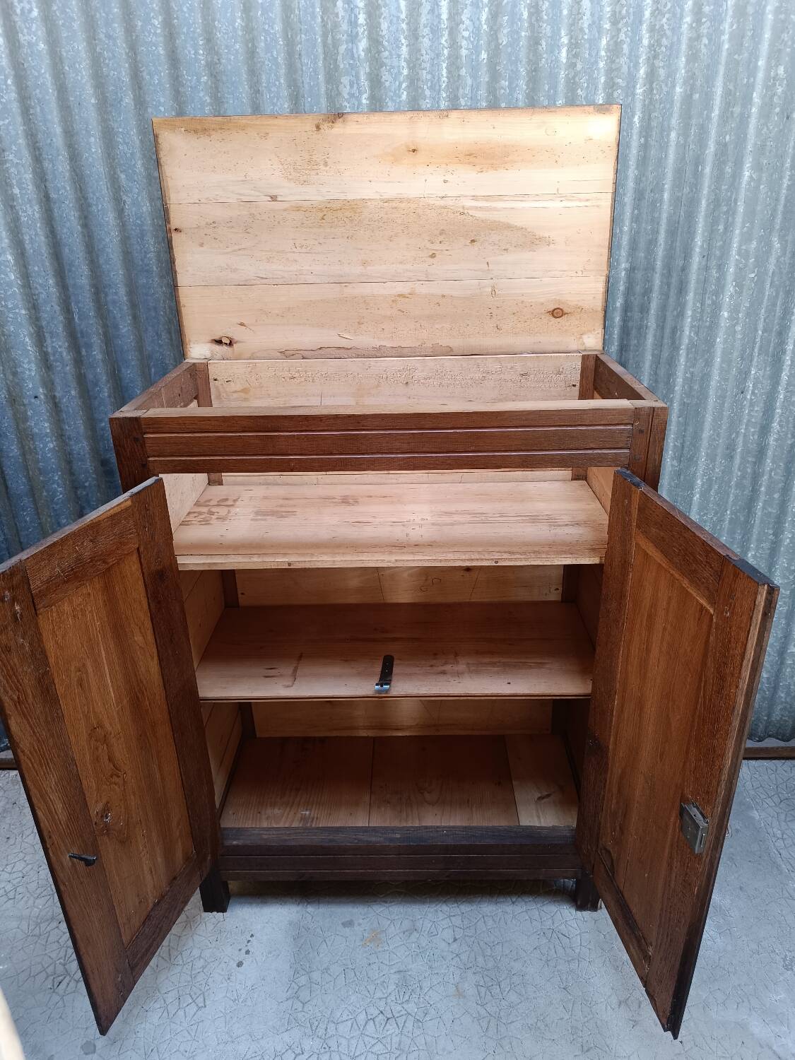 Vintage Parisian sideboard in solid oak