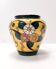 Futurist Yellow Glazed Earthenware Vase with Floral Motifs, Italy