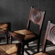 Set of 6 neo-Basque mulched chairs in the taste of Victor Courtray