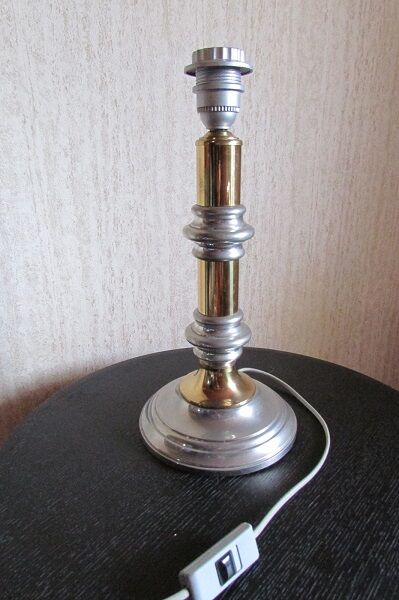 Table lamp in tin and gold metal, 1970s
