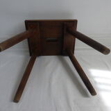 Massive wooden handle stool