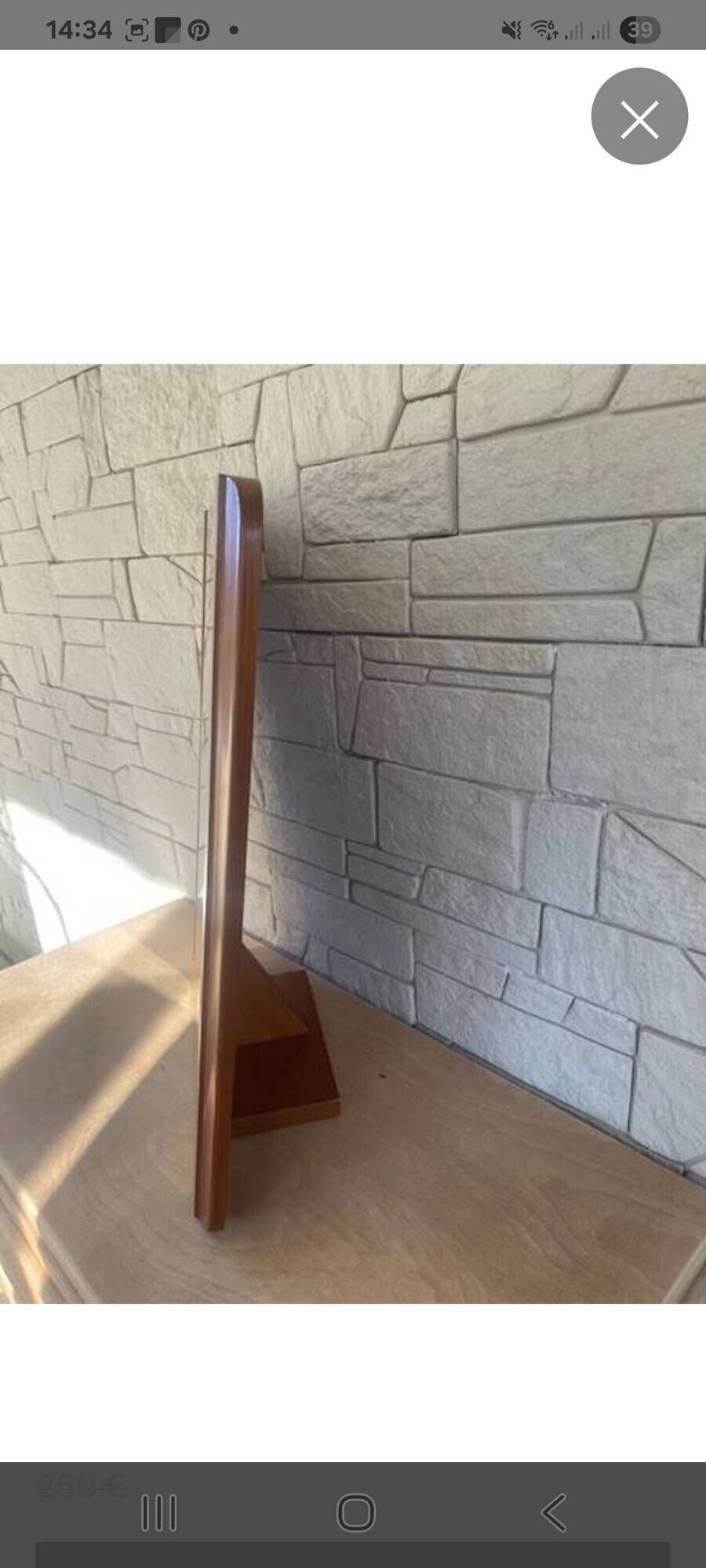 Art Deco modernist mirror in mahogany