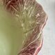 Large vintage salad bowl in the shape of a pink cabbage – barbotine earthenware – 1980s