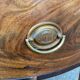 19th century English mahogany half-moon console desk
