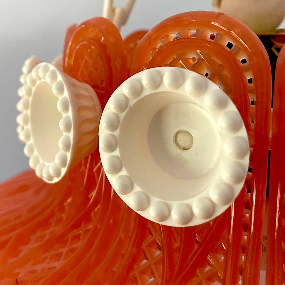 Red acrylic lace hanging light chandelier