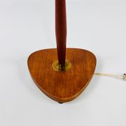 Vintage danish brass and rosewood floor lamp, 1960s.