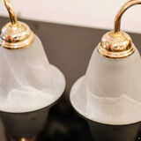 Pair of sconces marbled opaline tulip