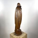 Virgin carved oak wood