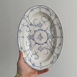 Vintage blue and white ceramic oval dish