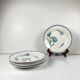 Set of 6 flat plates model "Oeillet", KG Lunéville, ironstone, 19th century