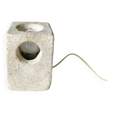 Brutalist stone sculpture lamp