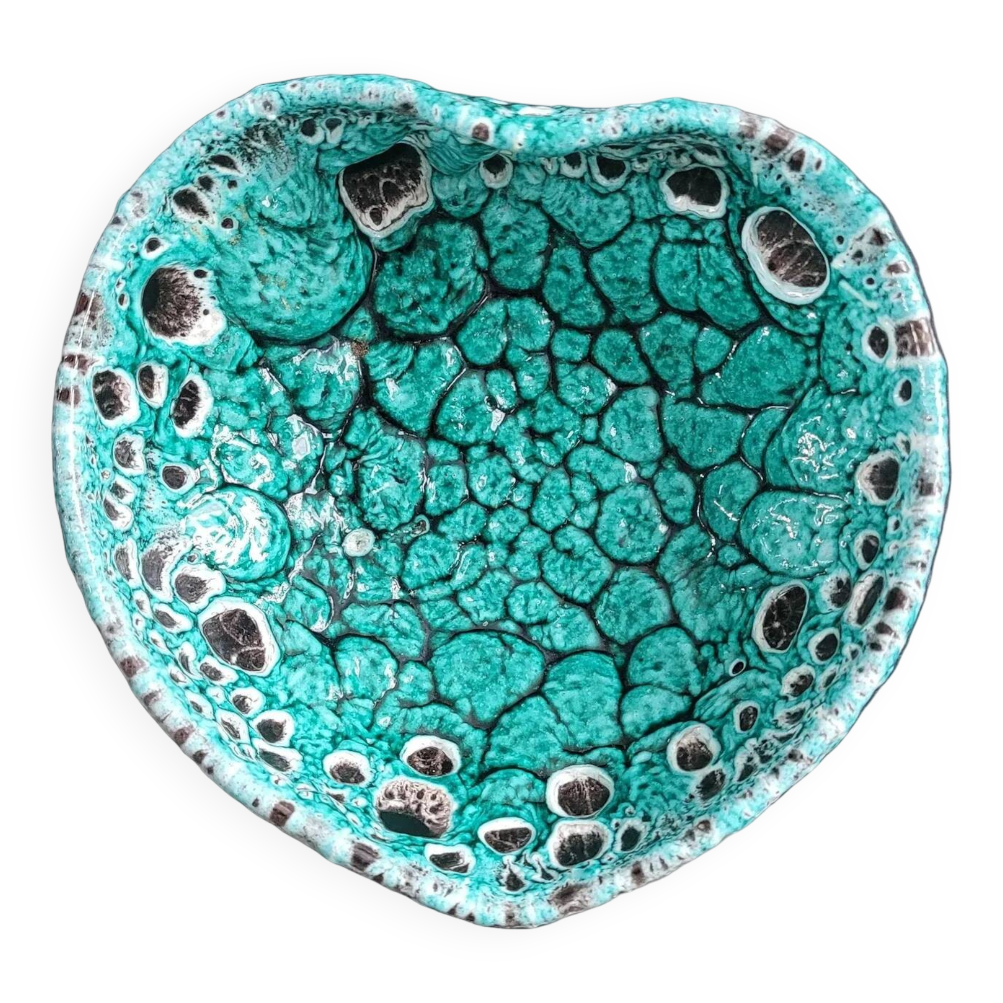 Turquoise fat lava bowl - Ref 1000