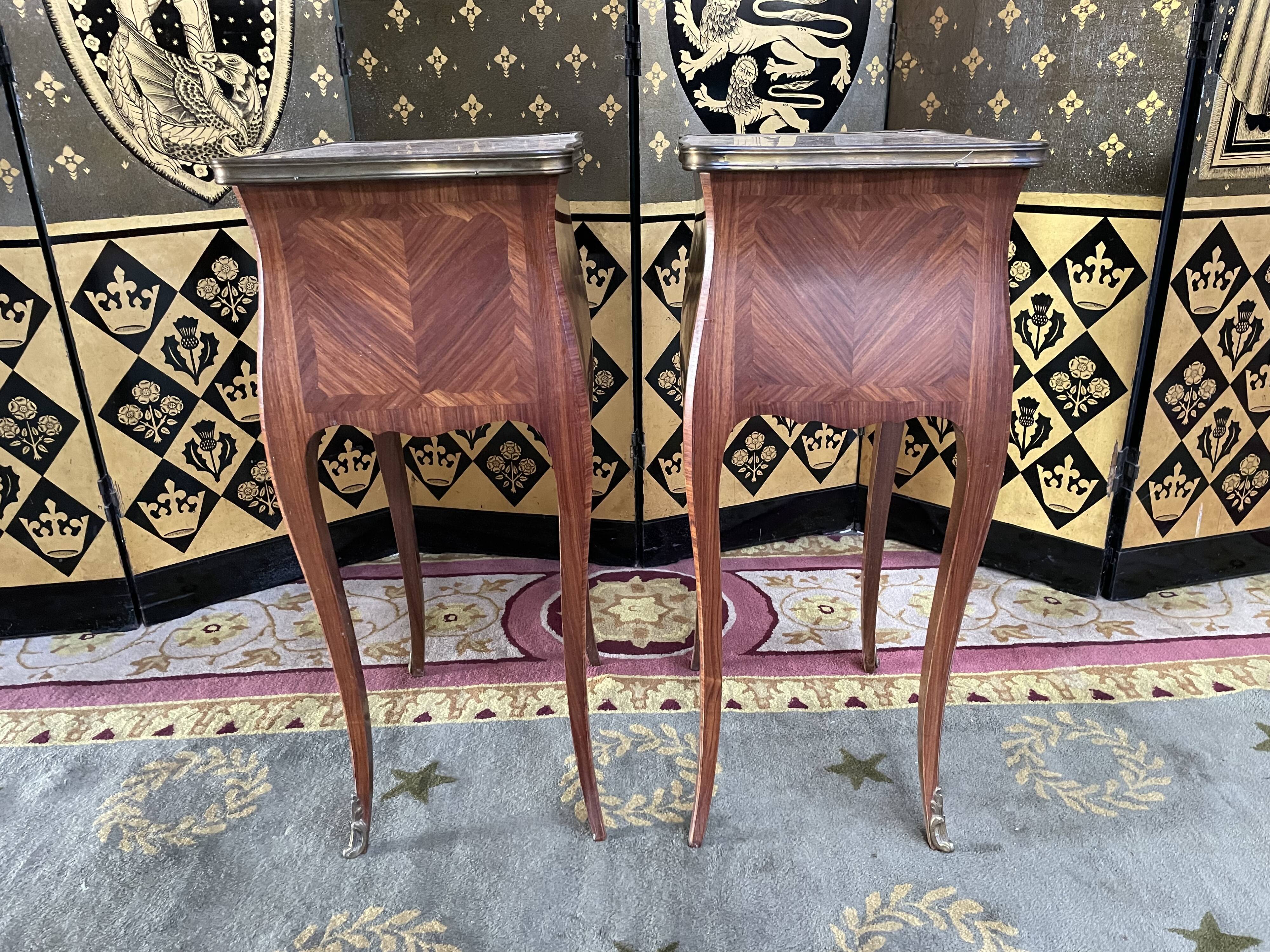 Pair of Louis XV style bedside tables