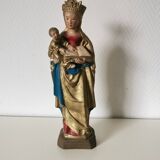 large statue of the Virgin and Child in painted plaster