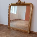 Antique mirror with pediment 119x99 cm